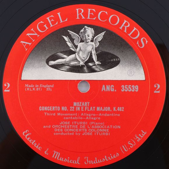 José Iturbi - Mozart Piano Concerto in E Flat K. 482 LP Vinyl Record Angel 35539 - Picture 13 of 16